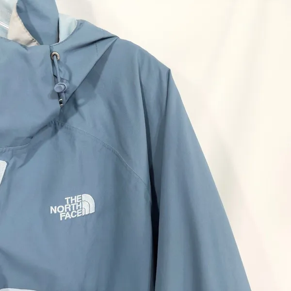 The North Face XL Jacket Colorblock Windbreaker Hooded Blue‎ Hiking Coat C - Image 5