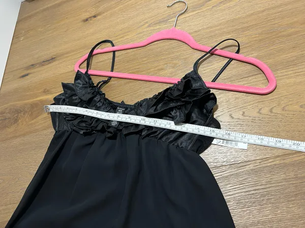 Small sheer cami babydoll teddy top + bikini set Black - Image 9