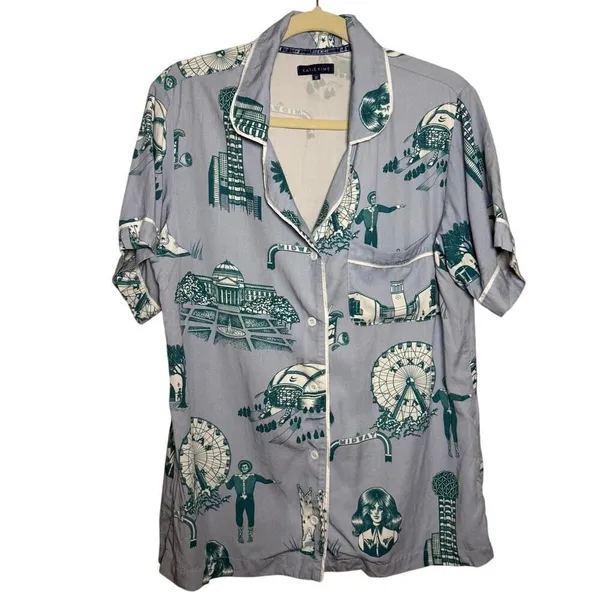 Katie Kime Dallas Toile Pajama Short Set – Women’s Size M - Image 3
