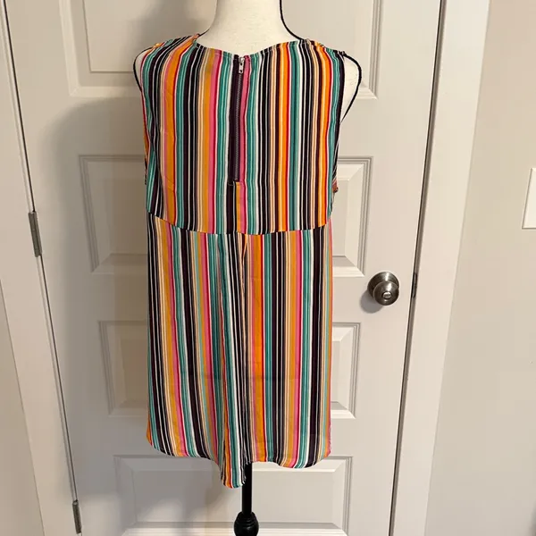 Colorful Striped Sleeveless Tank Top - Image 4