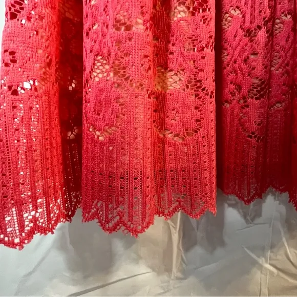 Free People Rocco Pink Lace Dress Size 8 Cocktail Boho Mini Date Night Party‎ - Image 8