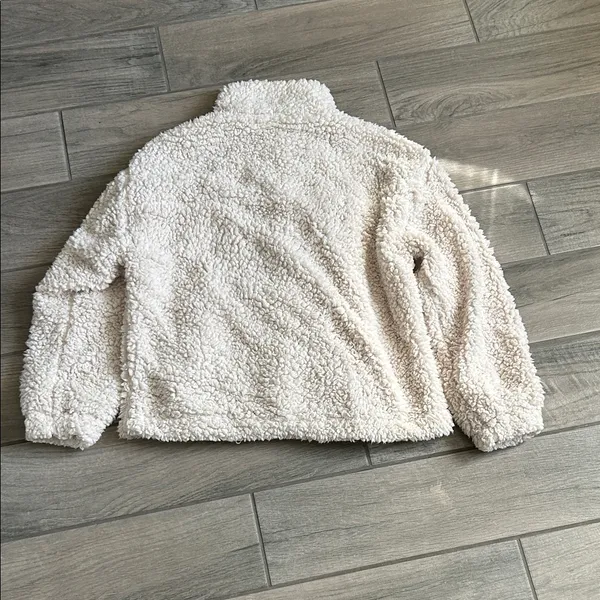 Thread & Supply Cream Sherpa Jacket Size M - Image 6