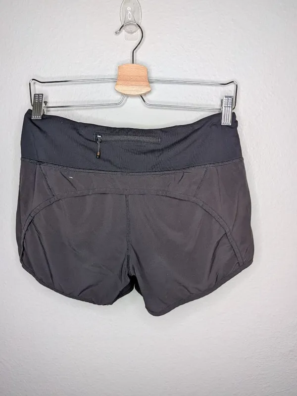 Lululemon Womens Black Running Shorts Size 6 4" inseam - Image 3