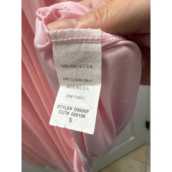 Maternal America Pink Baby Shower Maternity Dress V-Neck Empire Waist Small‎ NWT - Image 9