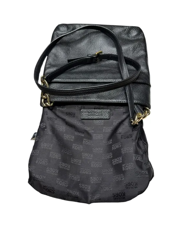 Michael Kors ✿ Hamilton Crossbody Handbag Bag ✿ Black Leather ✿ Gold Hardware ✿ - Image 14