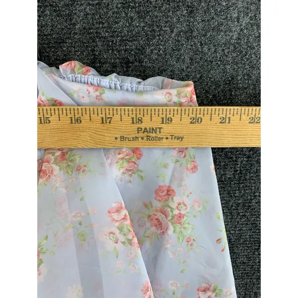 Abercrombie & Fitch Floral Tiered Mini Dress Strapless Pastel Summer XL Tall New - Image 7