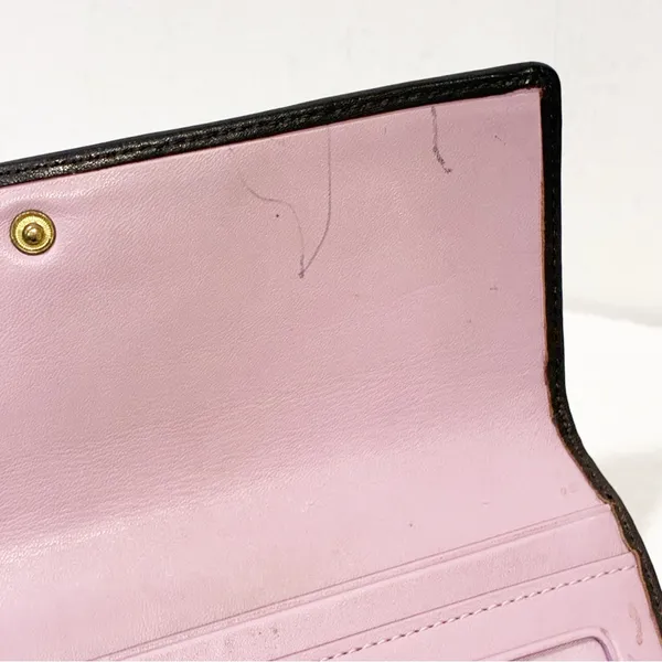 Coach‎ Julia Oh Snap Back Patent Brown Wallet Checkbook Multi Card Slot - Image 4