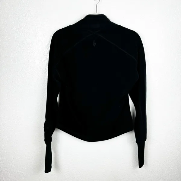 Free People Movement Black Soft Half Zip Sweater Size Medium - Image 6