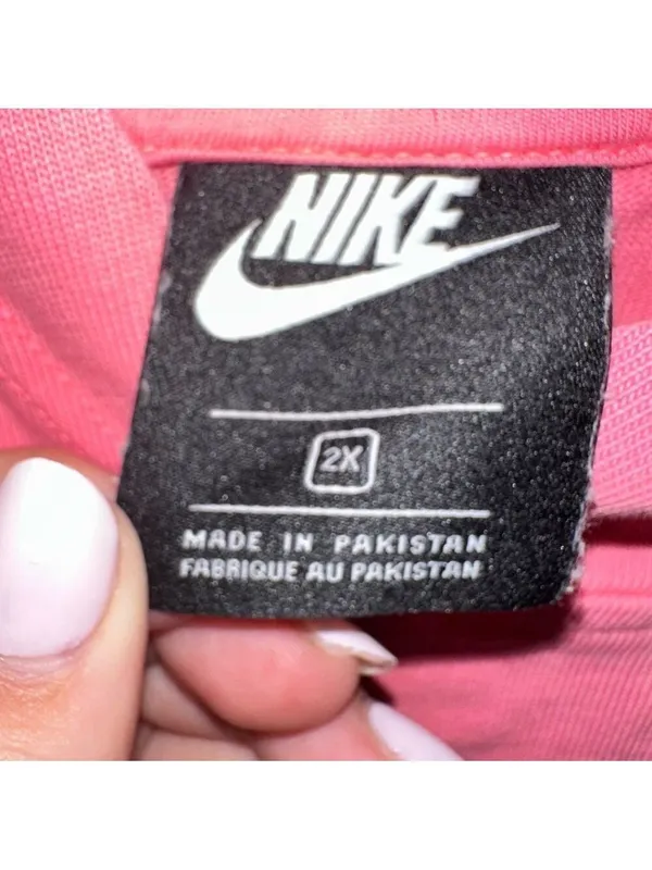 Nike Women's Sportswear Washed Hoodie, Pink, Plus Size 2XL - Image 7