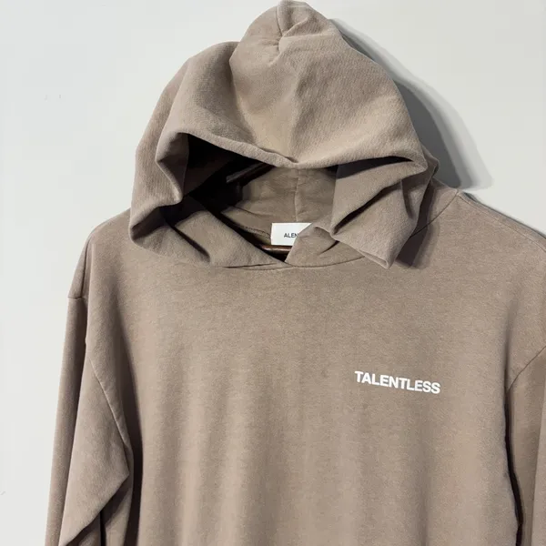 Talentless Pullover Hoodie Sweatshirt Womens XS Beige 100%‎ Cotton Casual Comfy - Image 7