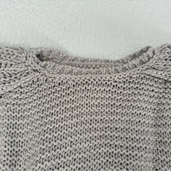 Free People Light Gray Chunky Knit Sweater - Image 2