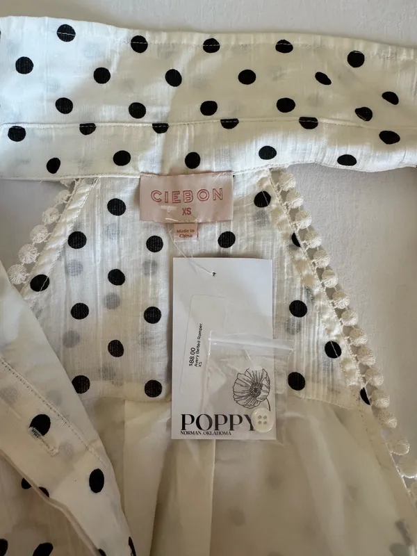 Polka Dot Romper Size XS - Image 2