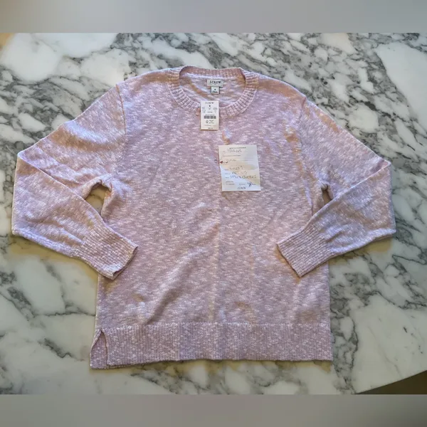 NWT J Crew Women's Lilac Purple Beach Sweater Crew Pullover Coastal Casual S - Image 3