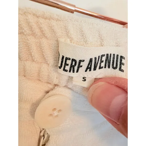 Djerf Avenue Terry Pants Women S Cream Organic Cotton Relaxed Loungewear‎ - Image 4