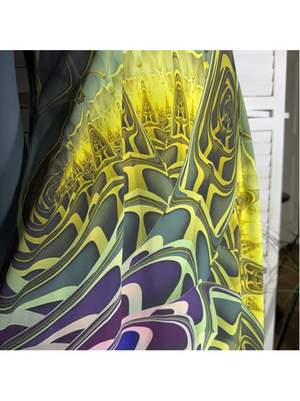 Vintage Y2K Kaftan boho maxi dress layer duster cover up Avant Garde futuristic - Image 8