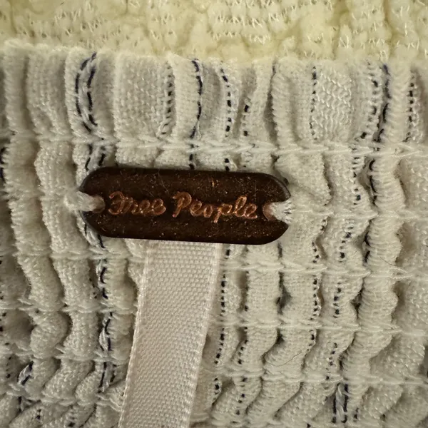2255 | Free People Perfectly Stripe Bustier Crop Top Ivory Blue Womens XS - Image 5