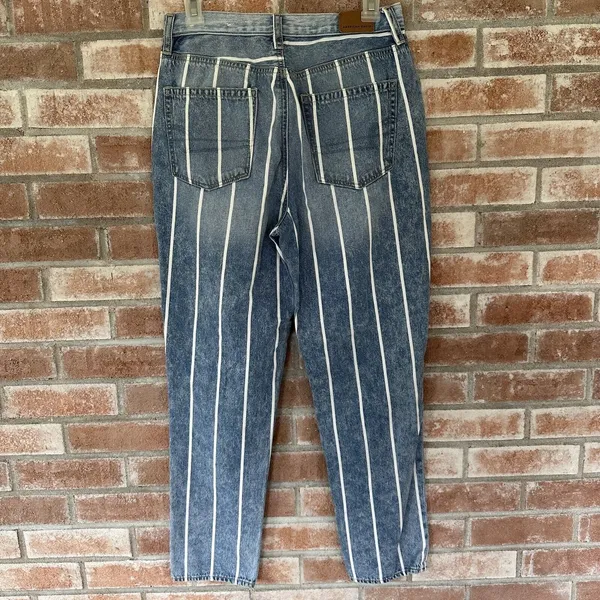 American Eagle Striped Mom Jeans Size 4 - Image 4