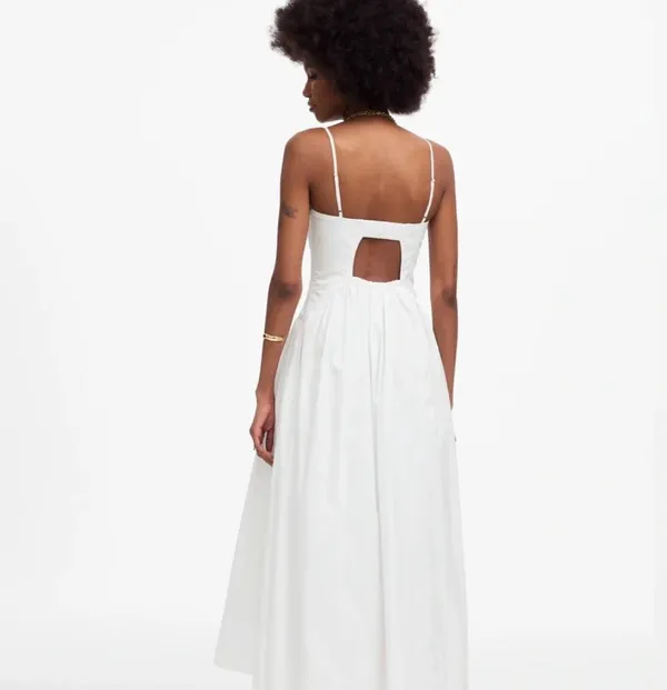 Madewell Cotton Drop Waist Poplin Maxi Dress - Image 2