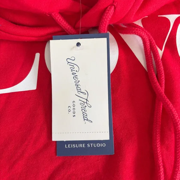 Universal Threads Red Love Graphic‎ Oversized Hoodie Sweatshirt XXL Flower Detail - Image 11
