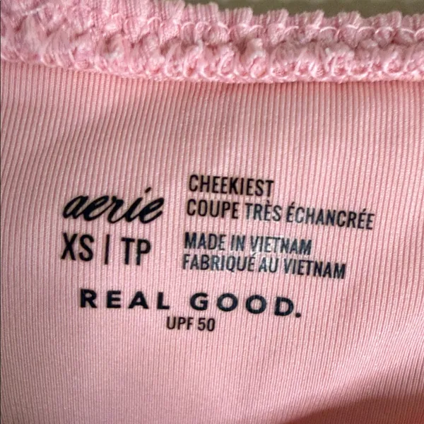 aerie Pink Ribbed Tie-Side Bikini Set - Image 8