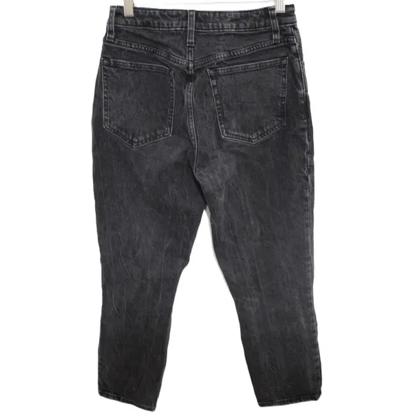 Abercrombie & Fitch Curve Love High Rise Mom Jean Black Denim Jeans Size 26 2 - Image 2