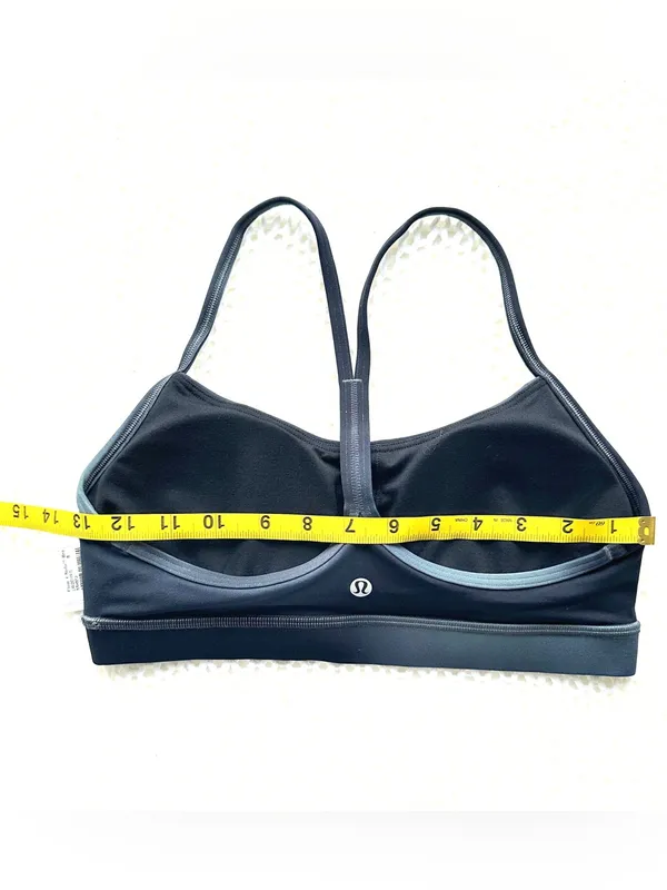 NWT Lululemon Flow Y Bra Nulu - Midnight Haze Mini Black Multi - 8 - Image 9