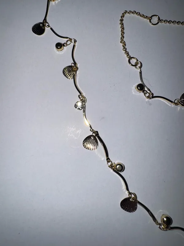 Gold Seashell and Diamond Belly Chain Silver - Image 3