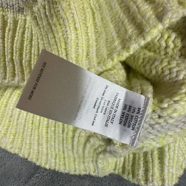 Faherty Striped Chunky Knit Cuddle Sweater XS‎ Yellow Bright Crew Butter So Soft - Image 6