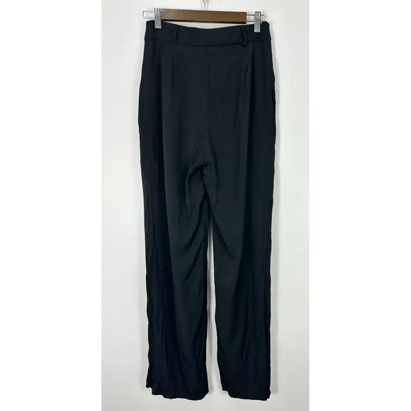 Princess Polly Kacey‎ Wide Leg Black Dress Pants Trouser Pleated Size 6 Nwt - Image 2