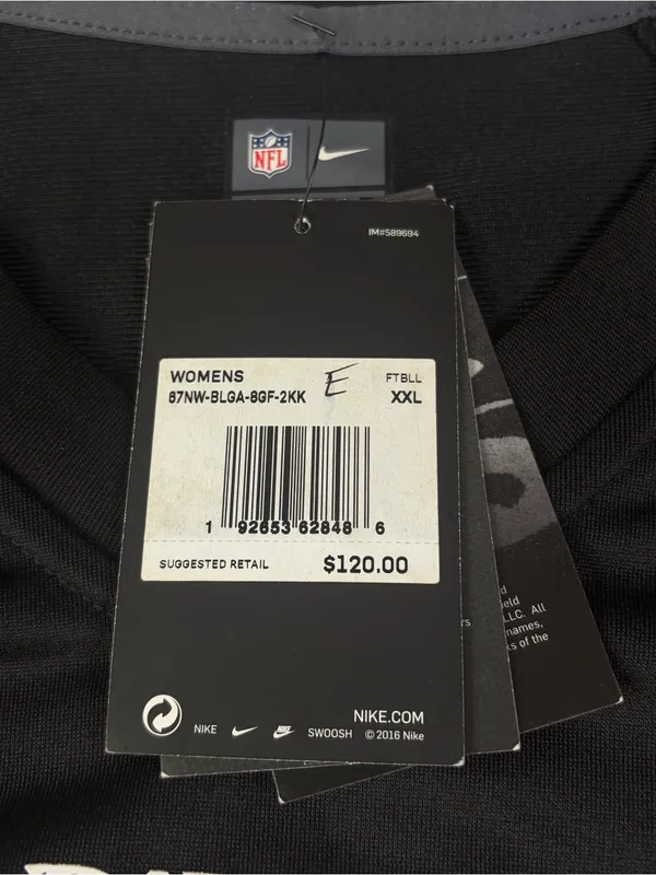 NWT Baltimore Ravens J.K. Dobbins Nike Home Black On Field Jersey Womens Sz 2XL - Image 7