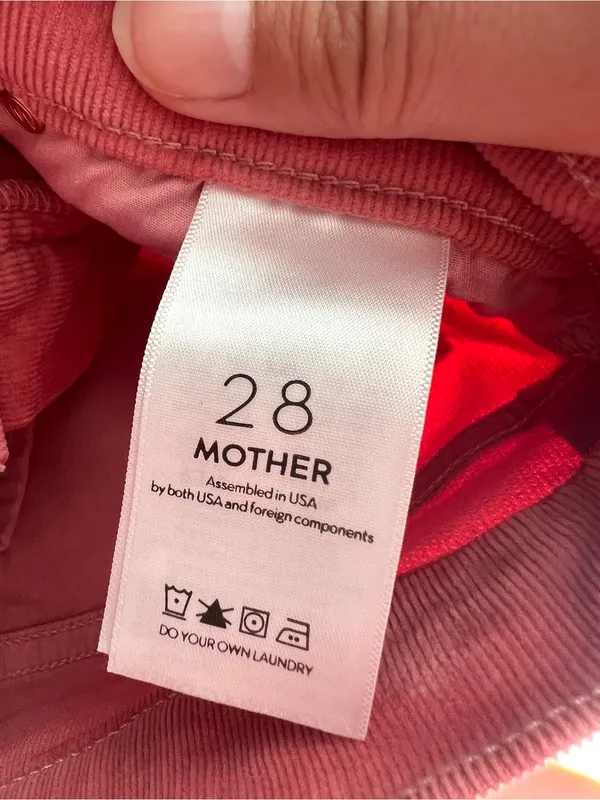 Mother The Cha Cha Chew Pink Corduroy Pants Size 28‎ - Image 6