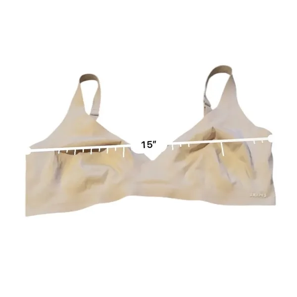 SKIMS Fits‎ Everybody Plunge Bra Womens S Sand Beige Wireless Seamless Comfort - Image 5