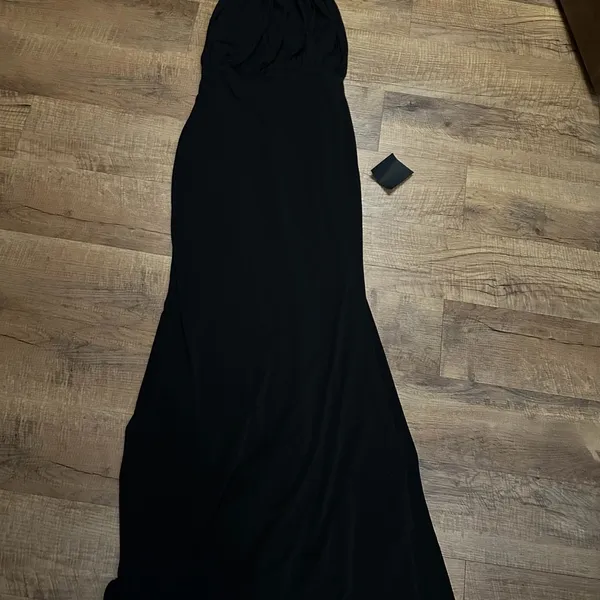 Lulus Romantic Chance Black Halter Backless Mermaid Maxi Dress - Image 5