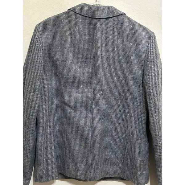 Vintage Pendleton Virgin Wool Blazer Women's Size Large Gray Academia 1950s USA - Image 7