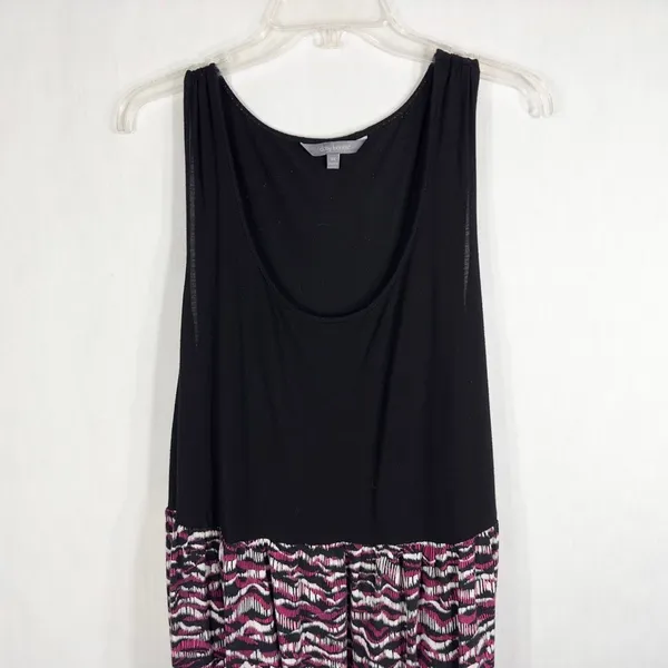 Daisy Fuentes Plus Size 3X Maxi Dress Black Pink‎ Color Block Sleeveless 789 - Image 5