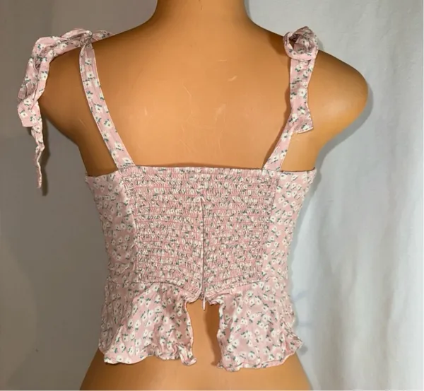 Audrey 3+1 Pink floral top - Image 4