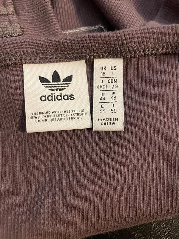 Adidas Brown Crop Tank Top Bra Women Large Athletic Athleisure Gym Activewear - Image 9