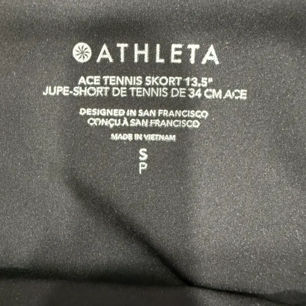 Athleta Ace Tennis 13.5" Skort Women's S Black Athletic Bottom - Image 3