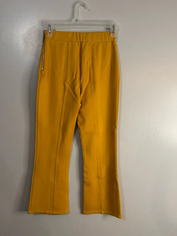 Lovers + Friends Mustard Yellow Straight Leg Pants Size XS - Image 2