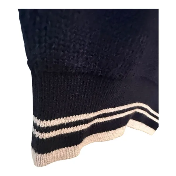 Maeve by Anthropologie Size Large Navy Blue Quarter-Zip Sweater Tee NWT - Image 6