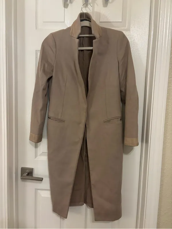 AllSaints Beige/Taupe Pea Coat - Image 2