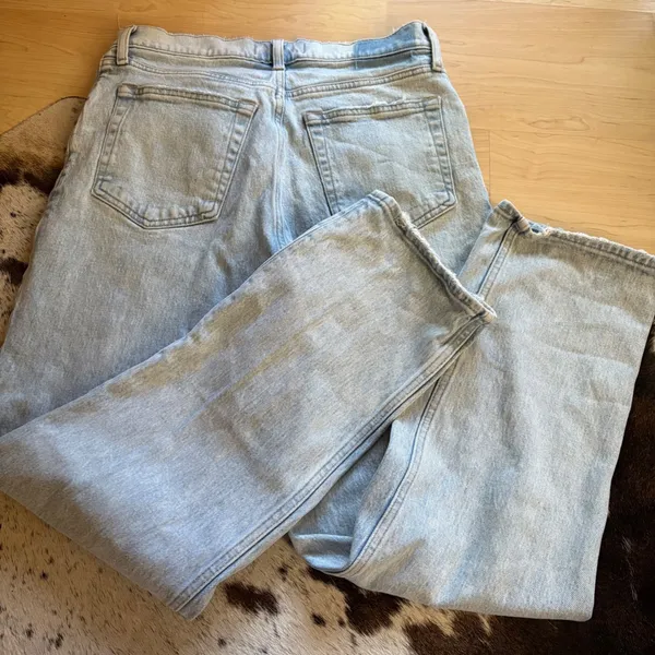ABERCROMBIE & FITCH The‎ 90s Straight Ultra High Rise Cross Over Jeans Size 10S - Image 2