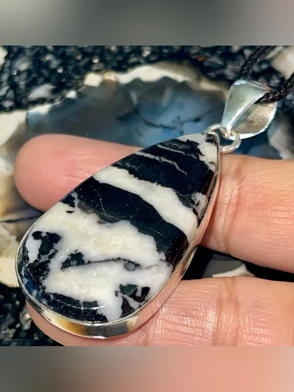 White Buffalo Turquoise Crystal Pendant 2 1/2” - Image 2