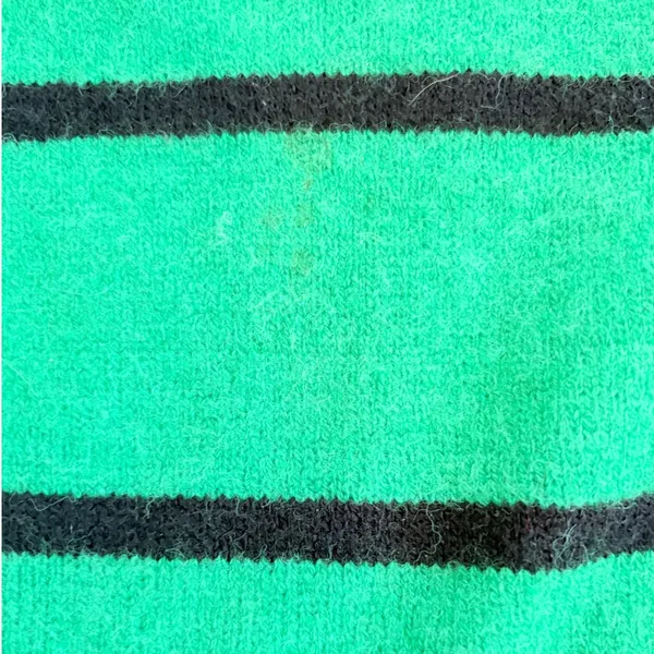 Evereve Thea Green Black Striped Crewneck Sweater Womens Medium Raglan Knit - Image 7