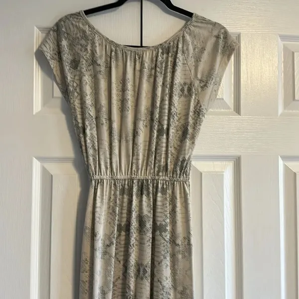 REBECCA TAYLOR Animal Print Short Sleeve T-Shirt Material Maxi Dress Size XS - Image 6