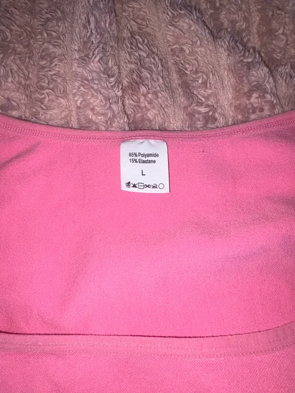 Women’s Pink Short-Sleeve One-Piece Bodysuit - Image 2