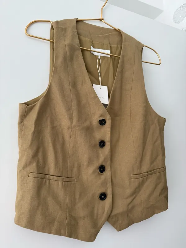Zara Linen Vest - Image 3
