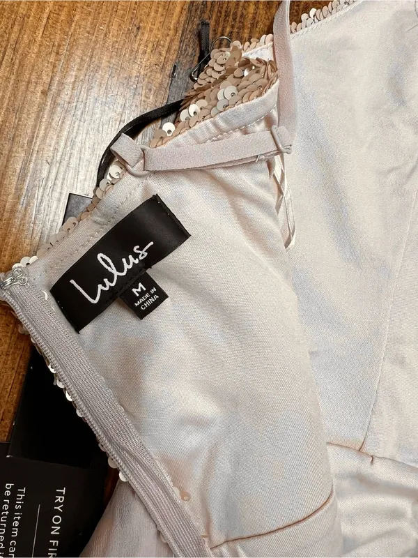 Lulus The Best Part Matte Gold Sequin Maxi Dress Size Medium - Image 12