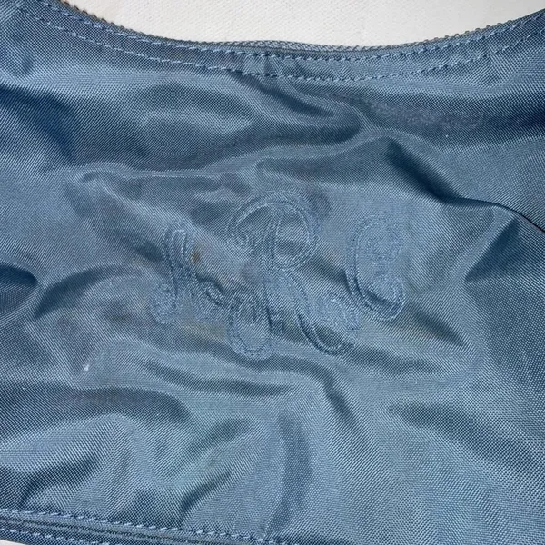 VTG Y2K Gap Baguette Small Nylon Handbag Shoulder Bag Purse Zip Blue 2004‎ READ - Image 3
