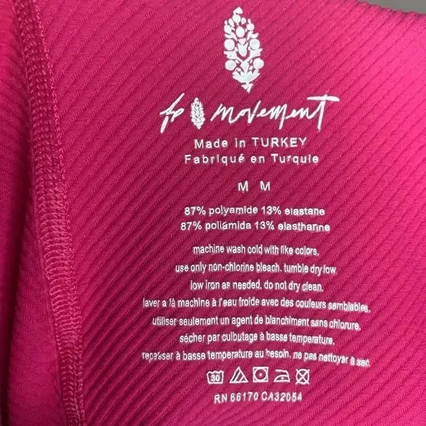 FP Movement Magenta Ribbed High Waisted Leggings Size Medium - Image 9